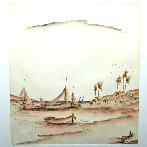 Vintage original watercolor - original,