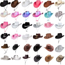Texan Cowgirl Cowboy Hat Stetson Wild West Hen Stag Adult Fancy Dress  Women Men