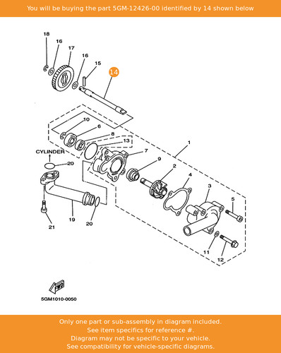 Yamaha shaft 5gm 12426 oem - yamaha,