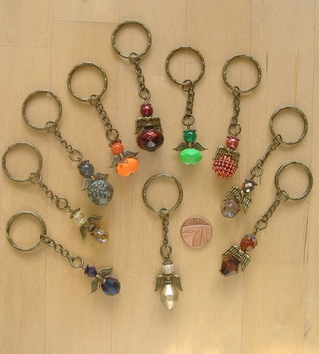 Handmade angel charm keyring - charm,