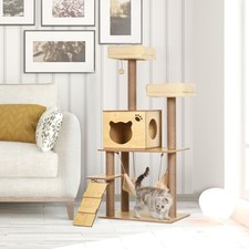 Wooden Cat Tree Climbing Tower
