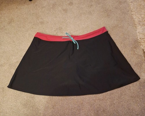 Black size swim skirt - black, with