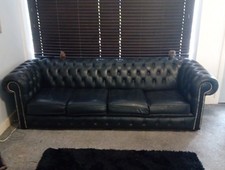 Black Chesterfield 4 Seater