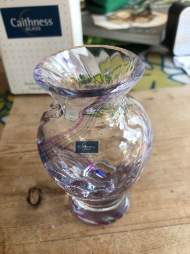 Caithness glass swirl - glass, vase