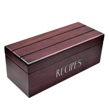 Large Walnut Recipe Box with