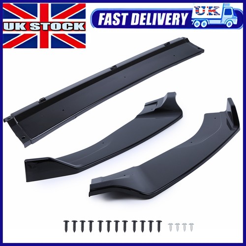 Gloss black front splitter - black,