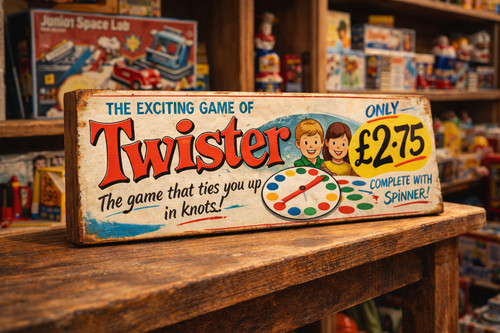Twister retro game - retro, signs