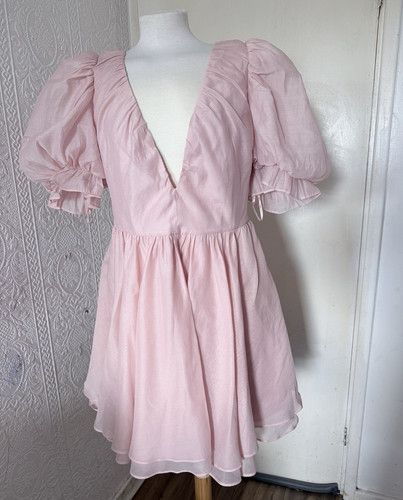 Asos pink chiffon puff - pink,
