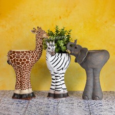 Tall Safari Animal Plant Pot