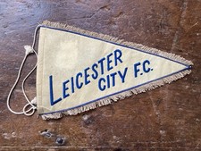 Scarce 1950/60's Leicester City FC Embroidered Pennant Approx 12 x 7 Inches.