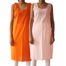 2 Pack Women’s Long Cotton Camisole Slip Under Dress Kurti Layer Inner Wear Top