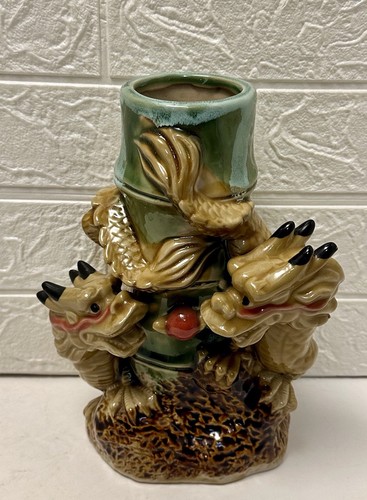 Vtg large majolica style - vtg, 10”