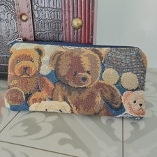 Belly Moden Tapestry Bear Pencil Case Purse Cosmetic Bag Made in Germany