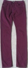 FAT FACE DARK PLUM COTTON STRETCH SLIM LEG MID RISE JEANS SIZE 6 