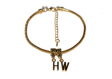 Hotwife Anklet 'HW' Gold Euro