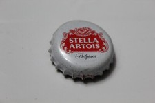 White Stella Artois Alcohol Bottle Cap Fridge Magnet