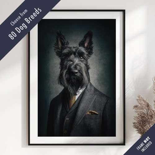 Smartly dressed dog portrait - dog,