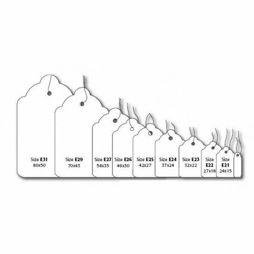1000 white kraft strung string - white,