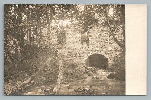 Mill ruins flowing river - mill,