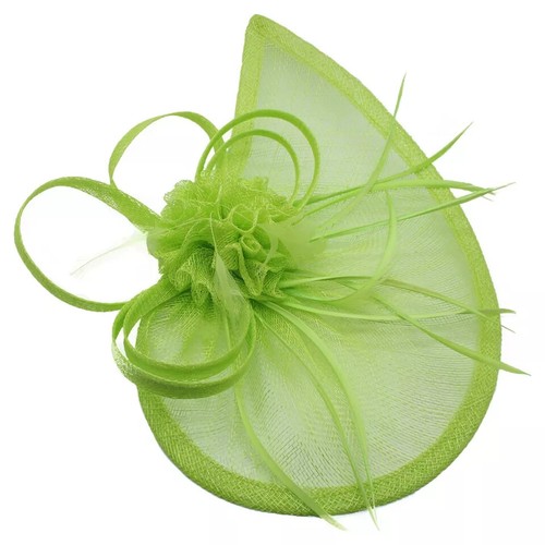Lime green fascinator - lime,