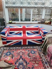  Loose Cover For IKEA Klippan Sofa.  Very Rare Union Jack. used.