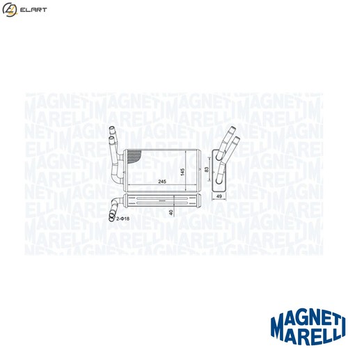 Heat exchanger interior - exchanger,