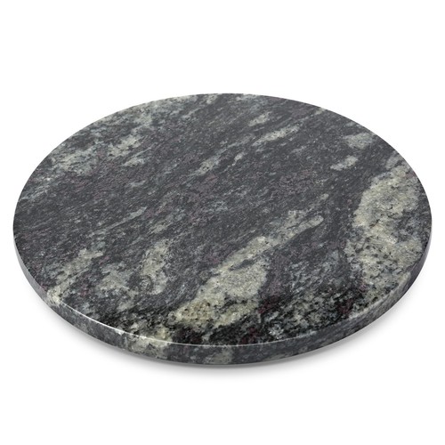 Black marble lazy susan - 12'',