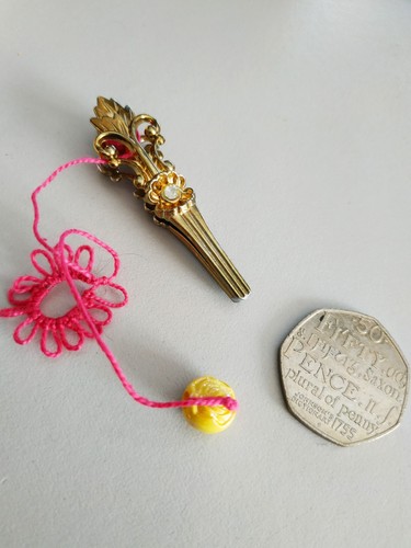 Antique gold plated tatting - antique,