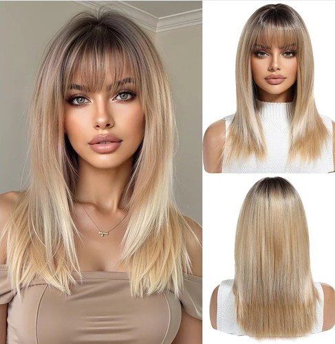Platinum blonde wig - wig, hair