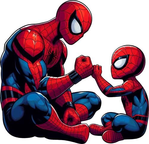 Colour spiderman kid cartoon - kid,