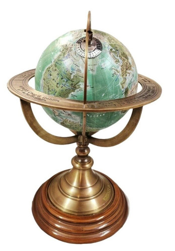 World globe brass - world, armillary