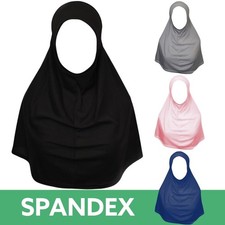 Pull on Instant Hijab Cotton (Spandex) Yusra Amira  Plain School Madrasah Hijab.