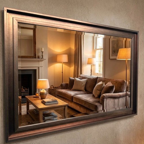 Large bronze mirror - bronze,
