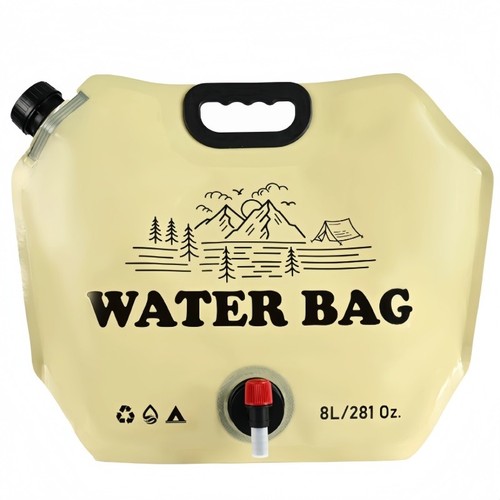 Collapsible water container - water,