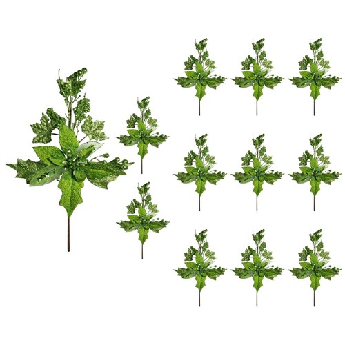 12pcs poinsettia stem - 12pcs,