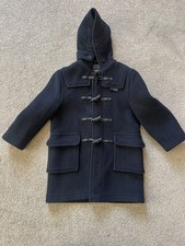 Gloverall Navy Wool Duffle Coat Kids Age 7 70% Wool Made in England