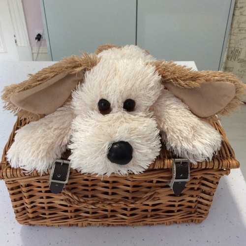 Cream tan floppy dog - tan,