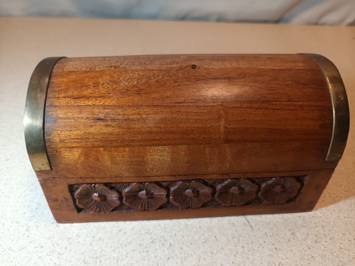 Vintage carved trinket box - vintage,