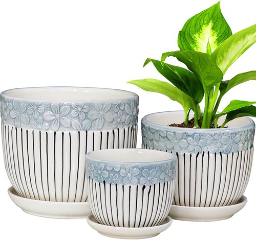 Ceramic plant pots - set, 3