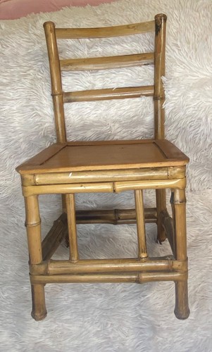 Vintage child bamboo chair - child's,