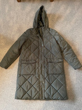 Joules Green Quilted Coat Size 12