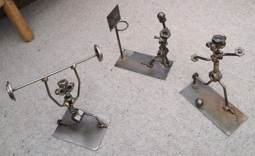Nuts and bolts metal figures