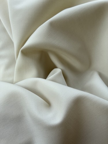 Ivory wool twill cloth - wool,