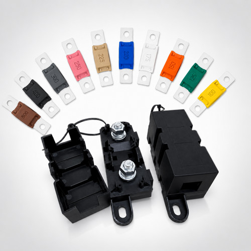 Mega fuse holder with - holder,