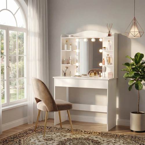 Dressing table with mirror - table,