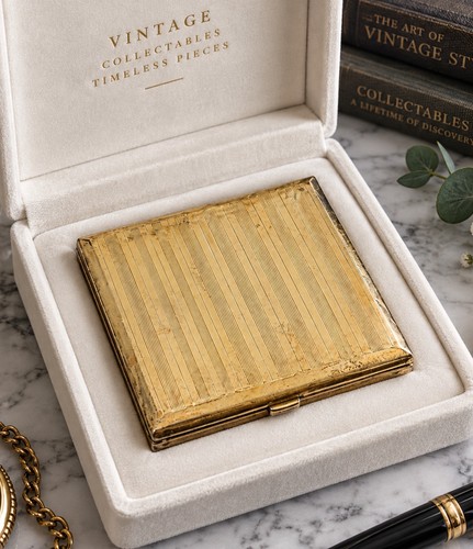 Vintage gold tone metal pocket - vintage,