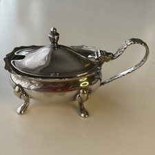 Vintage Mustard Pot - Silver