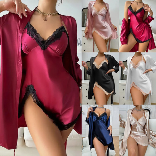 2pcs womens satin silk - silk, sexy
