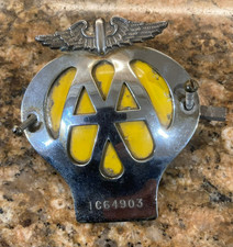 Vintage Metal AA Car Badge - early 1960s