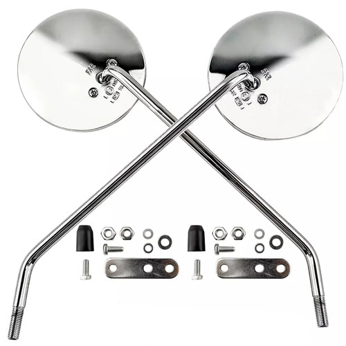 Pair chrome mirrors mirror - pair, of